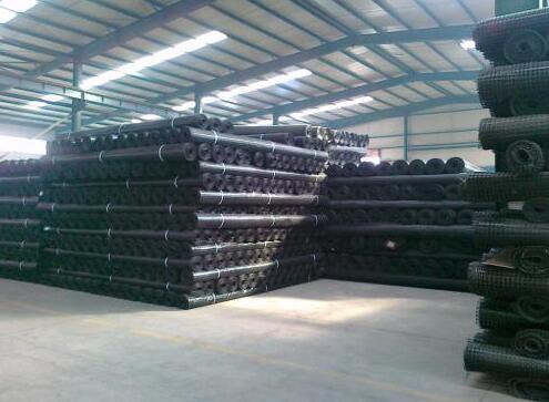 Plastic biaxial geogrid