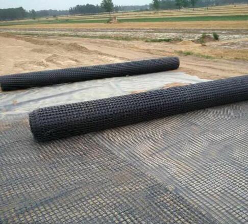 Plastic biaxial geogrid