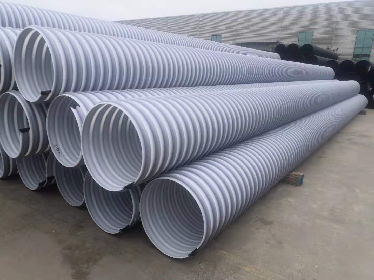 hdpe steel plastic composite pipe steel belt reinforced corrugated pipe