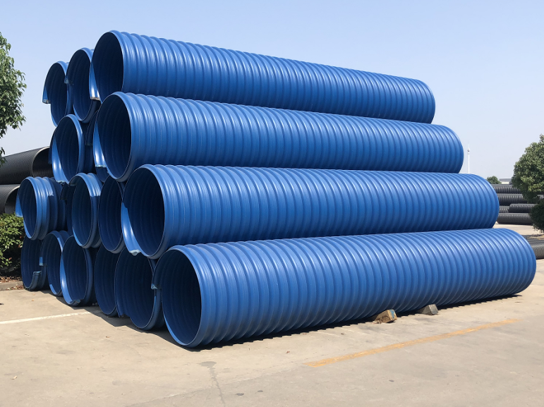 hdpe steel plastic composite pipe steel belt reinforced corrugated pipe