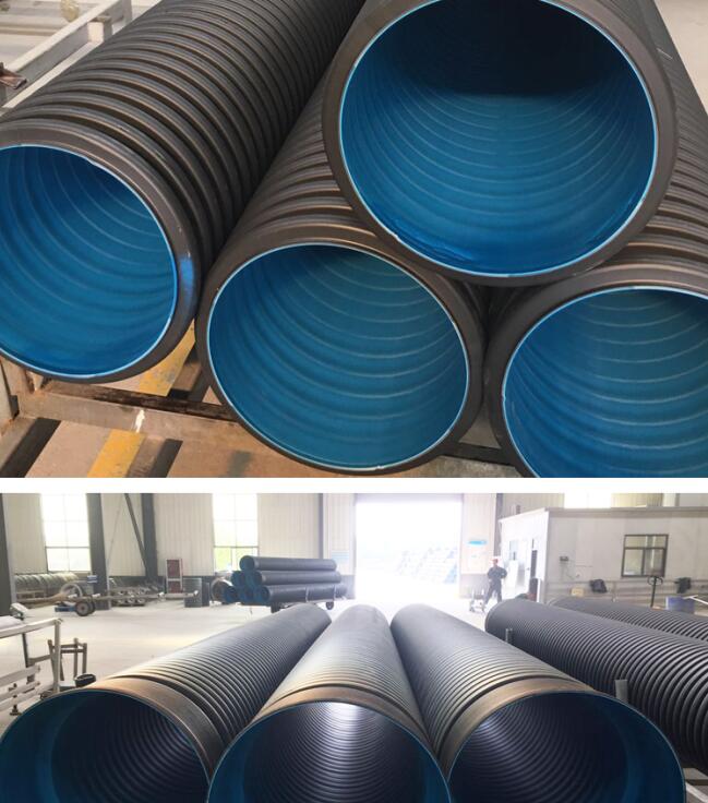 Hdpe double wall corrugated pipe SN8 800MM 1000mm 1200mm Drainage pipe dwc hdpe plastic tubes/culvert pipe/100 corrugated pipe