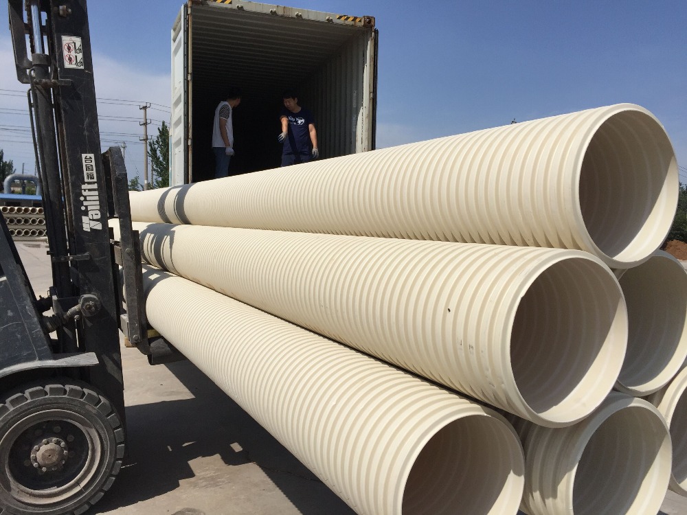 Low cost pvc drainage pipe pvc-u double wall corrugated pipe for drainage system